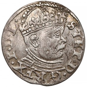 Stefan Batory, Trojak Ryga 1586 - duża głowa 