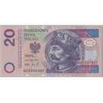 20 złotych 1994 - dwa różne numery - błąd numeratora - PMG 66 EPQ