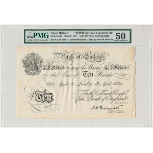 Wielka Brytania, 10 pounds 1934 Operacja Bernhard - PMG 50