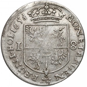 Jan II Kazimierz, Ort Wschowa 1653 - MW w ligaturze 