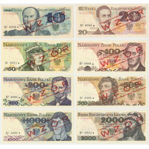 WZORY od 10 do 2.000 złotych z lat 1979-82 - No.0006 i 0012 (8szt)