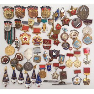 ZSRR zestaw drobnych odznak i przypinek MIX