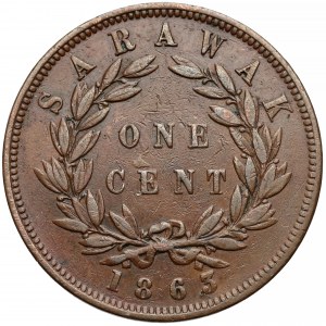Malezja, Sarawak, 1 cent 1863
