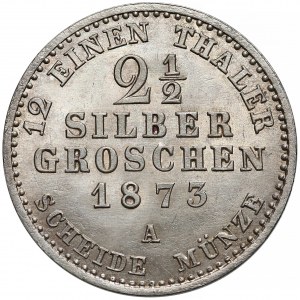 Niemcy, Prusy, Wilhelm I, 2-1/2 silber groschen 1873-A