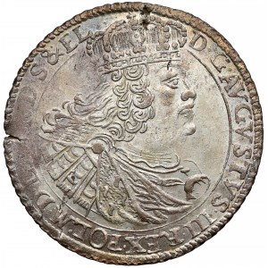 August III Sas, Ort Gdańsk 1760 - nominał nad wieńcem - b. ładny