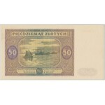 50 złotych 1946 - C - mała litera - PMG 58