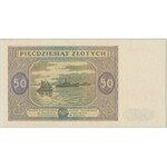 50 złotych 1946 - D - mała litera - PMG 58