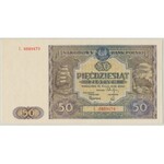 50 złotych 1946 - Ł - duża litera - PMG 53