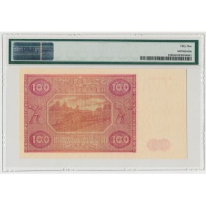 100 złotych 1946 - M - mała litera - PMG 55