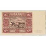 100 złotych 1947 - Ser.D - duża litera - PMG 58