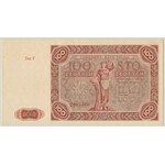 100 złotych 1947 - Ser.F - mała litera - PMG 55 EPQ