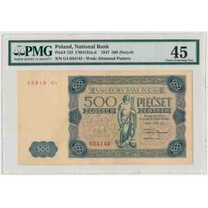 500 złotych 1947 - G4 - PMG 45