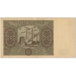 1.000 złotych 1947 - Ser.B - duża litera - PMG 40