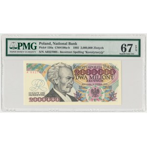 2 mln złotych 1992 - A - z błędem - PMG 67 EPQ