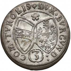 Austria, Tyrol, Ferdynand Karol, 3 krajcary 1662