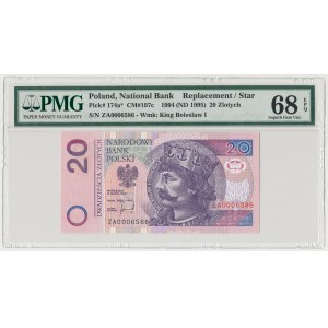 20 złotych 1994 - ZA 0006586 - seria zastępcza PMG 68 EPQ