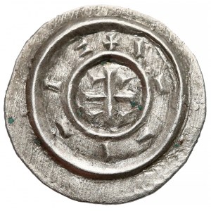 Węgry, Bela II (1131-41), Denar - głowa na wprost