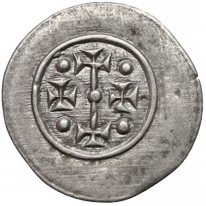 Węgry, Bela III (1172–96), Denar - krzyż z perełek