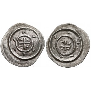 Węgry, Bela II (1131-41), Denary, zestaw (2szt) - krzyż na kole