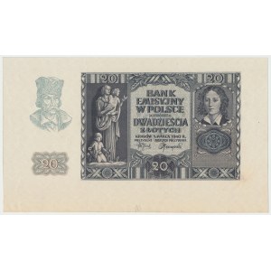 20 złotych 1940 - bez serii i numeru