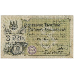 Częstochowa, 3 ruble 1914