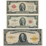 USA, Large & small sizes, 1, 2 & 10 dollars 1917-57 - SET of 12 pcs