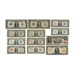 USA, Large & small sizes, 1, 2 & 10 dollars 1917-57 - SET of 12 pcs