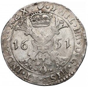 Niderlandy Hiszpańskie, Brabancja, Filip IV, Patagon 1651