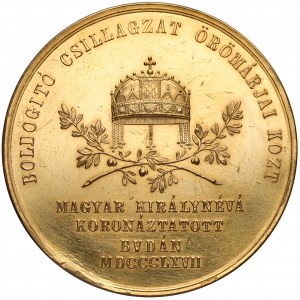 Austro-Węgry, Medal koronacyjny 15 dukatów 1867 - efektowny