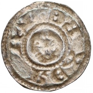 Węgry, Bela III (1172–96) lub Bela IV (1235-70), Brakteat - BELA REX