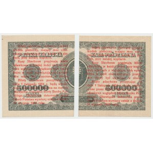 1 grosz 1924 - BG* - prawa i lewa połowa (2szt)