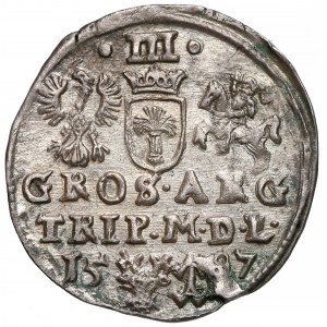 Zygmunt III Waza, Trojak Wilno 1597 - piękny