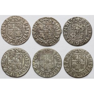 Zygmunt III Waza, Półtoraki Bydgoszcz 1627, zestaw (6szt)