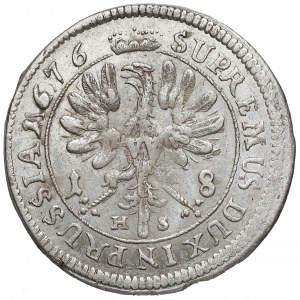 Niemcy, Prusy, Fryderyk Wilhelm, Ort Królewiec 1676 HS
