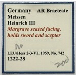 Niemcy, Meissen, Heinrich III, Brakteat