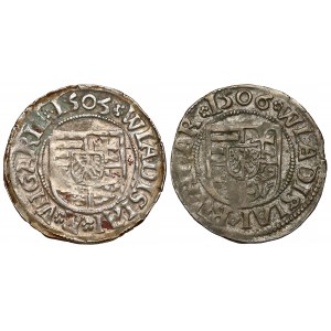 Węgry, Władysław II, Denar 1505-06, zestaw (2szt)