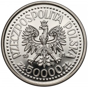 Próba NIKIEL 50.000 złotych 1991 Jan Paweł II- ołtarz