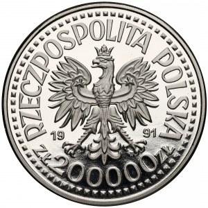 Próba NIKIEL 200.000 złotych 1991 Jan Paweł II - ołtarz