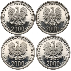 Próba NIKIEL 2.000 złotych 1980-81 Królowie