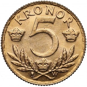 Szwecja, Gustaw V, 5 koron 1920-W