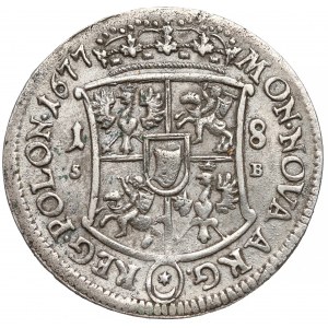 Jan III Sobieski, Ort Bydgoszcz 1677 SB - tarcza wklęsła