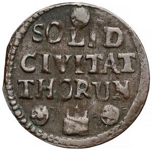 August III Sas, Szeląg Toruń 1760 - data przy koronie - duże litery