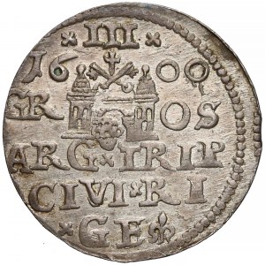 Zygmunt III Waza, Trojak Ryga 1600 - bardzo ładny