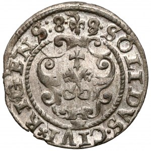 Zygmunt III Waza, Szeląg Ryga 1589 - piękny - przebitka daty