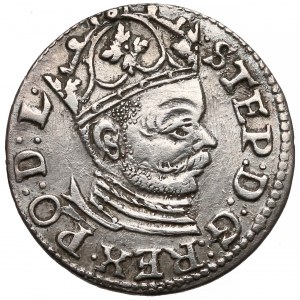 Stefan Batory, Trojak Ryga 1585 - mała głowa