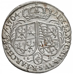 August II Mocny, 2/3 talara (gulden) Drezno 1704 ILH