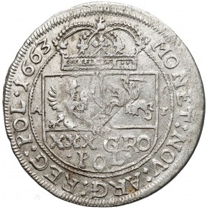 Jan II Kazimierz, Tymf Kraków 1663 AT - dwie rozetki - ciekawy