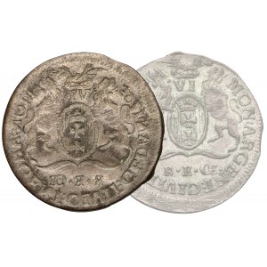 Poniatowski, JEDNOSTRONNY Szóstak Gdańsk 1765 REOE - rzadkość