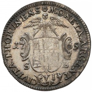 Poniatowski, Szóstak Toruń 1765 SB - AVGV - piękny