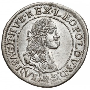 Węgry, Leopold I, 6 krajcarów 1673 KB